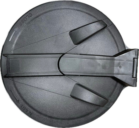 HINGED LID D.355 C/W BLACK ARM