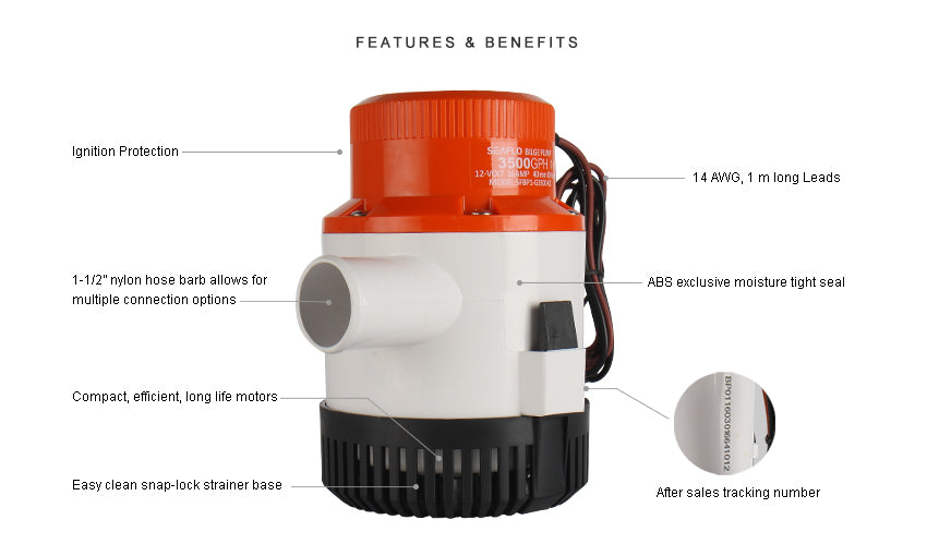 SEAFLO Bilge Pump 3500GPH