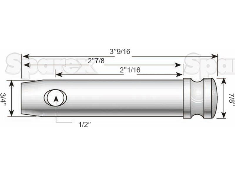Top link pin 19x52mm Cat1