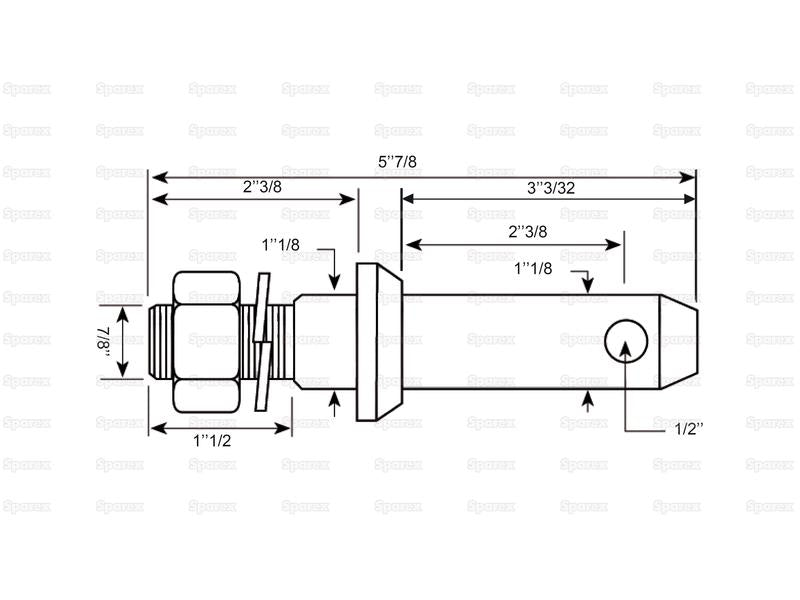 Lower link 28x149mm, T 7/8x38mm