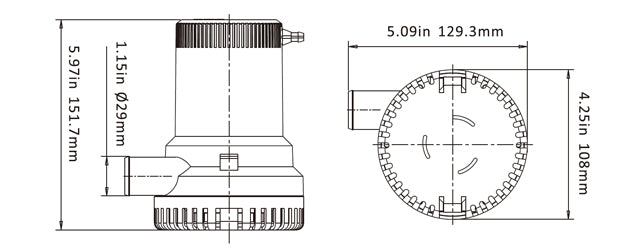 SEAFLO Bilge Pump 01 Series 2000GPH