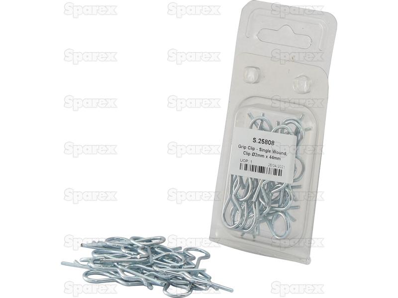 Grip Clip - Single Wound, Clip Ø2mm x 44mm - 20 Pack