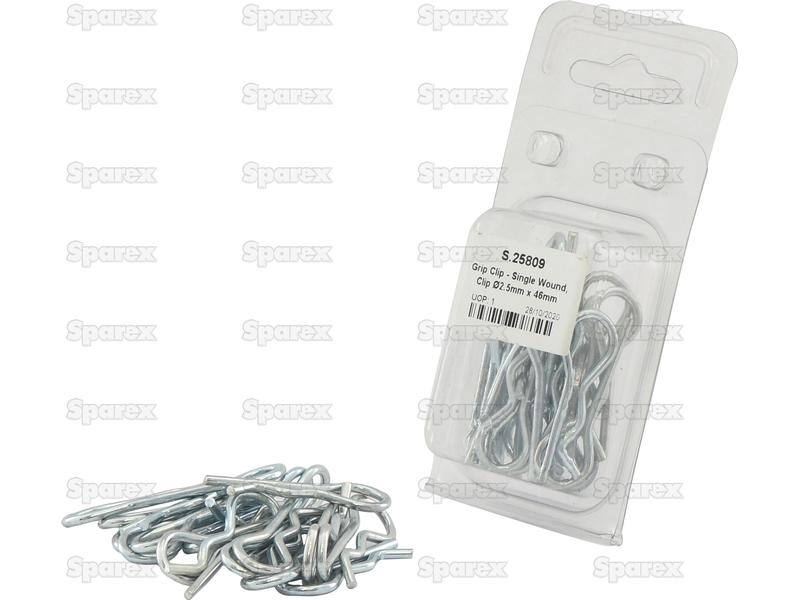 Grip Clip - Single Wound, Clip Ø2.5mm x 46mm - 20 Pack