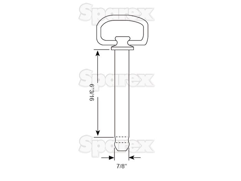 Hitch Pin with Chain & Linch Pin 22x157mm
