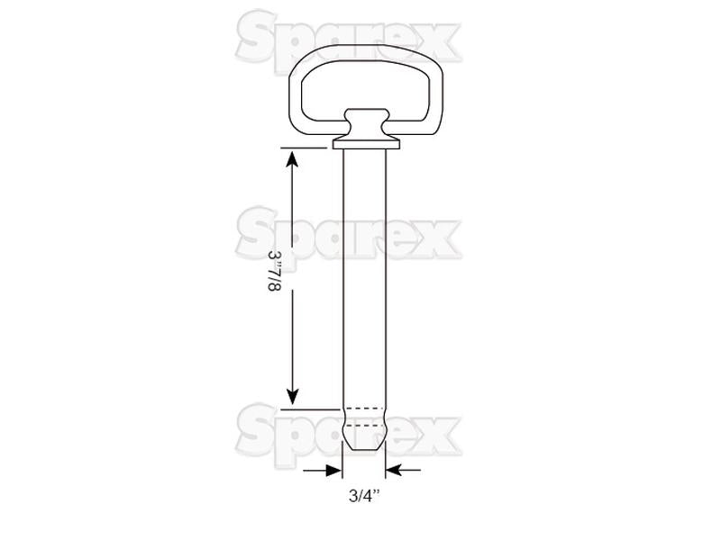 Hitch Pin with Chain & Linch Pin 19x98mm