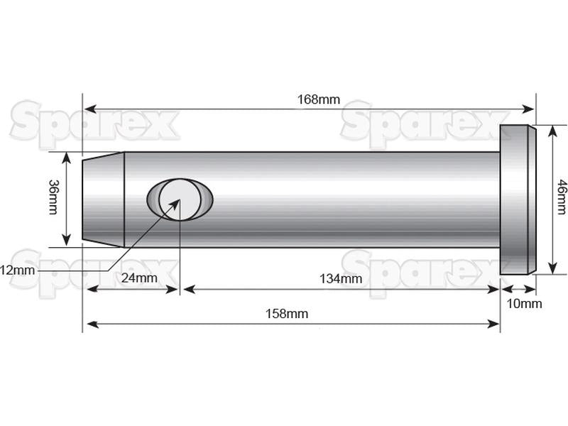 Lower link pin 36x134mm Cat. 3