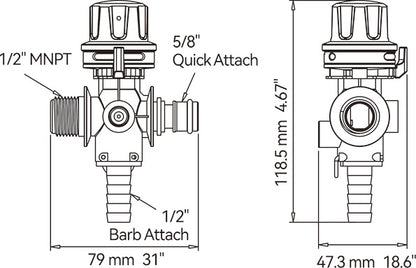 12v Pressure Regulating Valve Indflo