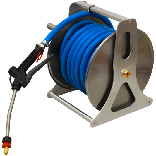Hose Reel with 20 Metres of 1/2" Chemical Hose Spot Spraying, Weeds