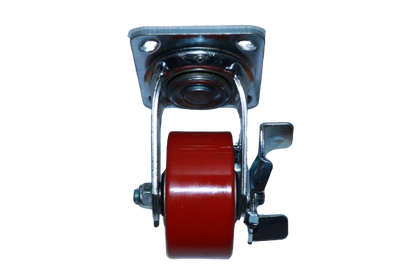 Castor Wheel Red Swivel