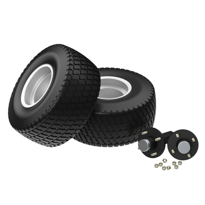 Trailer Wheel Combo, Stub Axle and Hub + 18" Wheel Kit for ATV Trailer