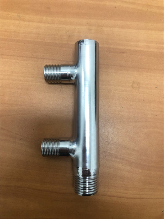 Manifold Stainless 1/2 x 3/8 x 125mmm