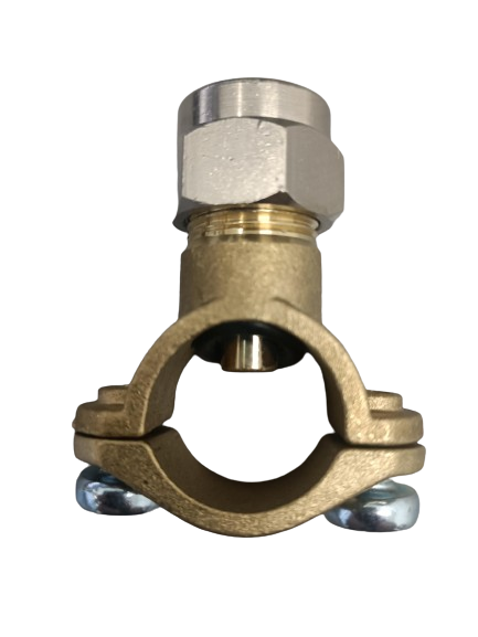 Clamp Brass Nozzle 3/8"M