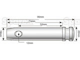 Top link pin 19x52mm Cat1