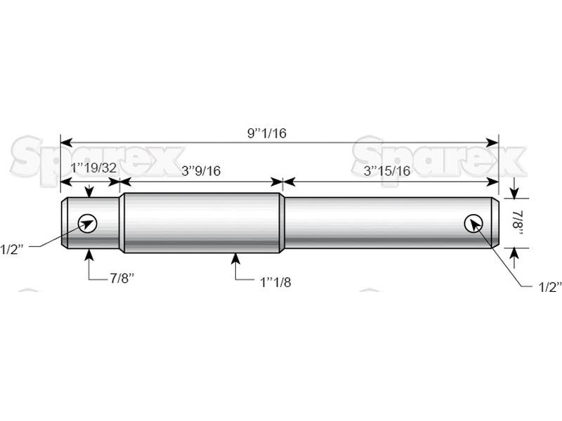 Lower link implement pinl 22 - 28 x 230mm