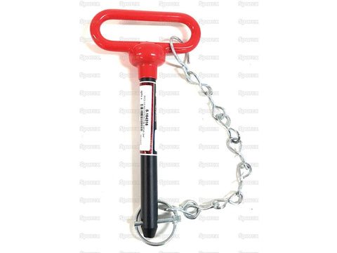Red Handle Hitch Pin with Chain & Linch Pin 5/8x139.7mm
