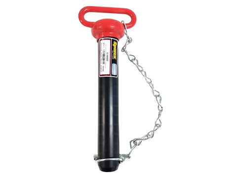 Red Handle Hitch Pin with Chain & Linch Pin 1 1/2x216mm