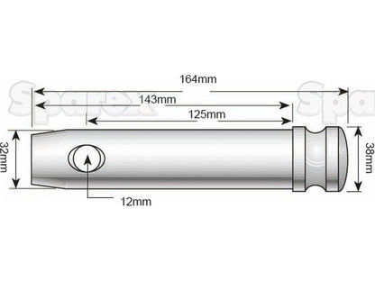 Top link pin 32x125mm Cat. 3