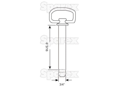 Hitch Pin with Chain & Linch Pin 19x157mm