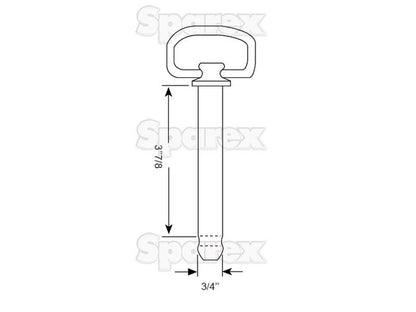 Hitch Pin with Chain & Linch Pin 19x98mm