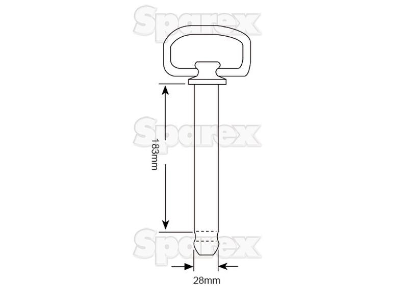 Hitch Pin 28x183mm S.412