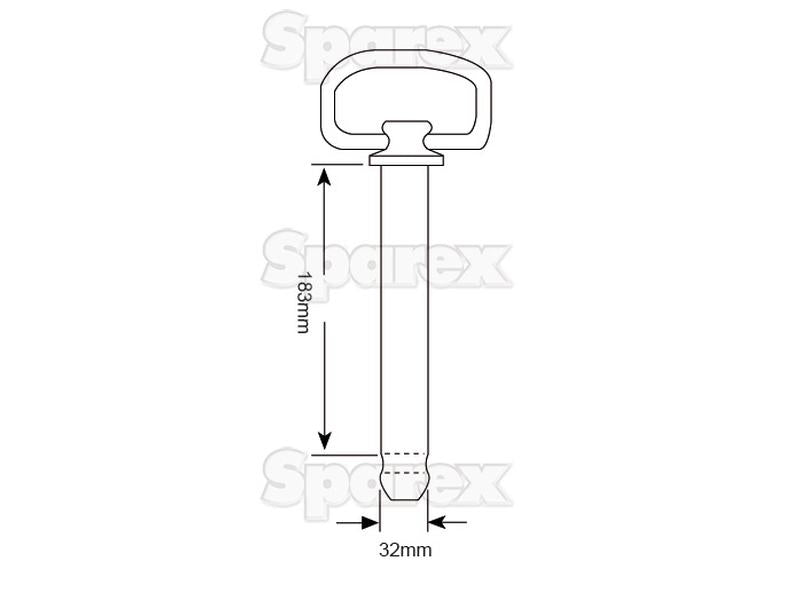 Hitch Pin  32x183mm S.415