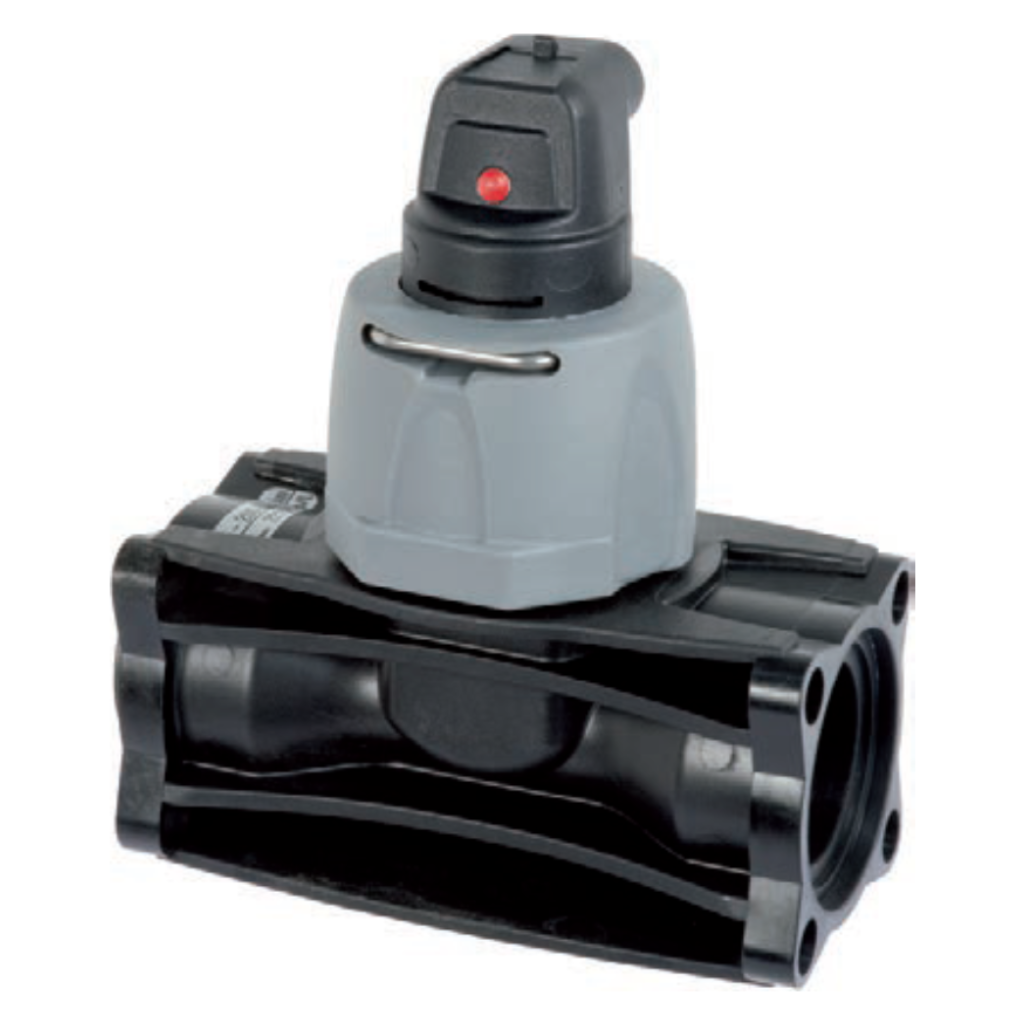 An ARAG Wolf brand flow meter, model 5/100 & 10/200, with a gray body and black accents.