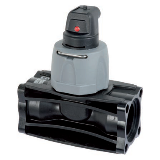 An ARAG Wolf brand flow meter, model 5/100 & 10/200, with a gray body and black accents.