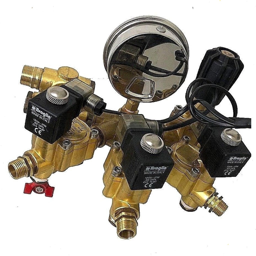 Braglia High Pressure Sprayer Controller. 3 Solenoids pressures to 720 psi