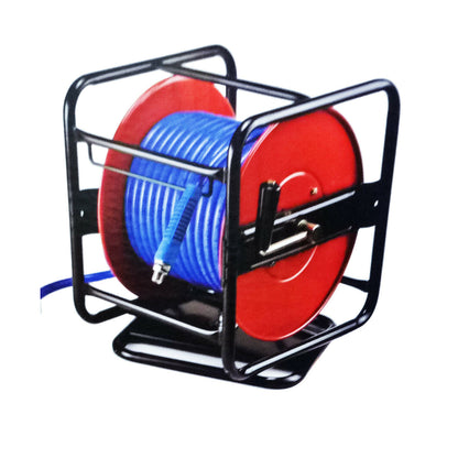 Hose Reel with 30 m Chemical Hose and Pistol Spot Spraying Weeds Manual