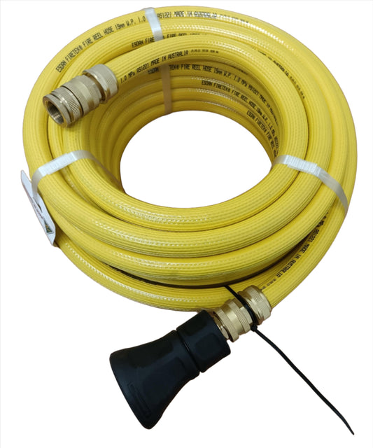 Fire Hose 20m with Nozzle Yellow