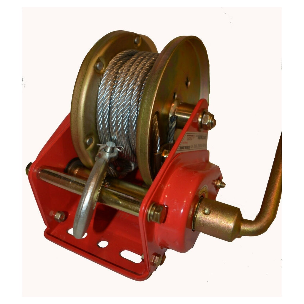 Automatic Brake Hand Winch 661 kg Capacity with Cable